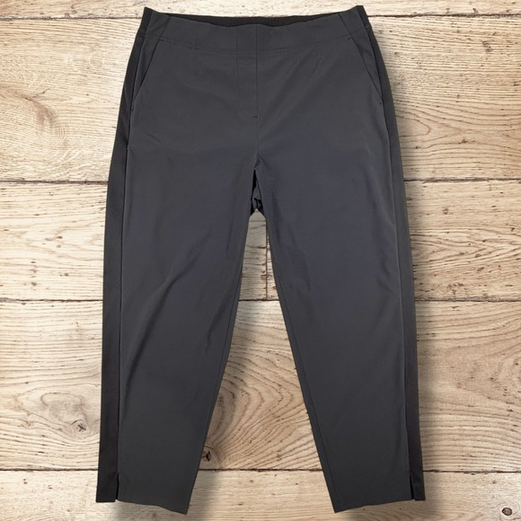 TOMMY BAHAMA Island Zone Womens Ribbed Trim Ankle Pants Size Large‎ Black - Picture 6 of 9